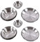 12pcs Camping Dinnerware Set Stainless Steel Camping Plates Bowls Set with Storage Bag for Outdoor Hiking Camping Food Grade Safe Stainless Steel