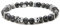 Nato Cuff - 925 Sterling Silber Totenkopf Skull Armband - Larvikite Perlen Halbedelsteine ​​- Griechische Keramikperlen- Herren und Damen schmuck Handgefertigt in Frankreich (Small 15cm)