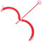 GALPADA Cupid Bow für Valentinstag Party Geschenke für Männer Frauen Kinder Cosplay Kinder Fotografie Requisiten Zubehör Cupid Bow Performance Supplies