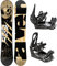 RAVEN Snowboard Set: Snowboard Grizzly + Bindung s230 (162cm Wide + s230 Black M/L)