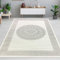 CARPETIA Wohnzimmer-Teppich Schlafzimmer modern edel elegant Orient Kurzflor Designerteppich glänzend Creme grau 160x230 cm