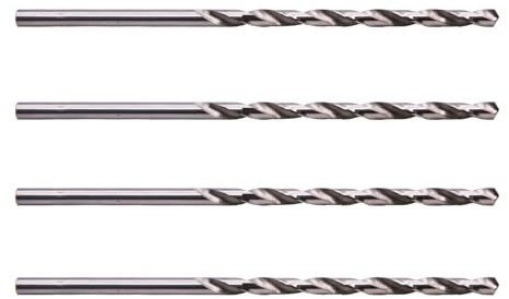 Saim Extra Long Twist Drill Bits,4Pcs HSS(High Speed Steel) Drill Bits 6mm Diameter 160mm Length for Hardened Metal Woodwork Plastic aluminum alloy
