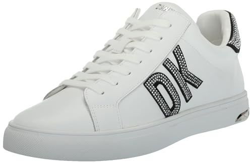 DKNY Damen Everyday Comfortable Abeni-Lace Up Snea Sneaker, Weiß/Transparent, 38.5 EU