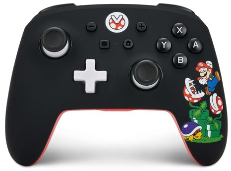 PowerA Controlador inalámbrico mejorado para Nintendo Switch, Mario Mayhem, Gamepad, controlador de juego, controlador Bluetooth, recargable