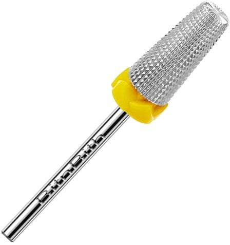 BITNBITH 5 in 1 Nail Drill Bits, 3/32”Professional Carbide Drill Bits for Nails Multifunction Bit, Fast Remove Acrylic Hard Gel Cuticle Nail Efile Bit Manicure Pedicure,Two Way Rotate,Extra Fine