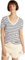 Tommy Hilfiger Camiseta de Manga Corta para Mujer New Slim Cody V-Neck con Cuello de Pico, Multicolor (Breton Dark Night Navy STP), XL