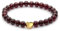 Echtes Granat AAA Edelstein Armband mit 6mm Perlen und Edelstahlherz - verschiedene Längen - Heilstein Schutzstein Talisman Glücksbringer Geschenk (Granat, 16CM)