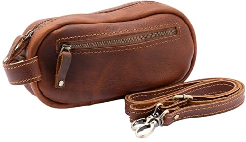 Trousse de toilette en cuir de qualité supérieure faite à la main pour homme – Kit Dopp et sac à bandoulière, organiseur, idées cadeaux pour hommes et femmes, petit sac de voyage, trousse de voyage