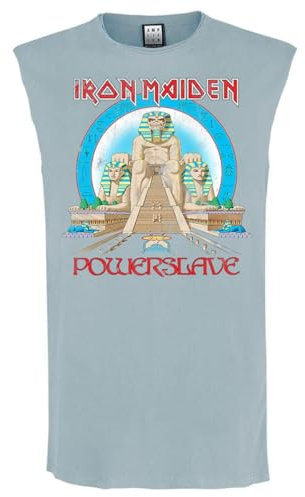 Amplified Powerslave Iron Maiden Tank Top - Strange Blue (M) - Unisex Adult