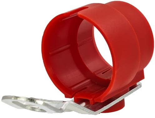 CXTM 1 soporte para enchufe colgante, en rojo, con placa de metal para 13 pines y 7 pines