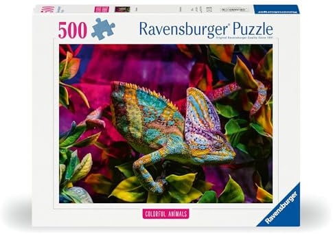 Ravensburger Puzzle 12001333, Colorful Animals - Chamäleon - 500 Teile Puzzle für Erwachsene und Kinder ab 12 Jahren