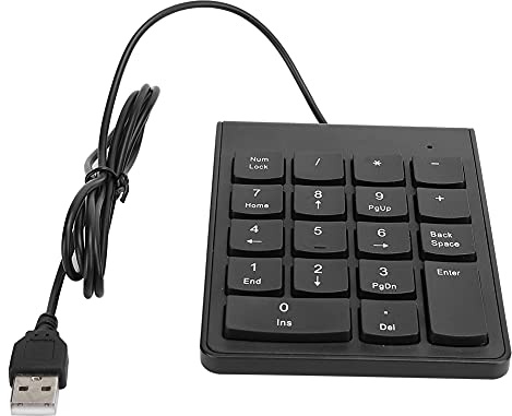 EIMSOAH Ziffernblock, 18-Tasten-USB-Nummernblock, Ziffernblock, Tastatur-Nummernblock, USB-18-Tasten-Nummernblock-Tastatur für Laptop, Notebook, PC, Computer (Schwarz)