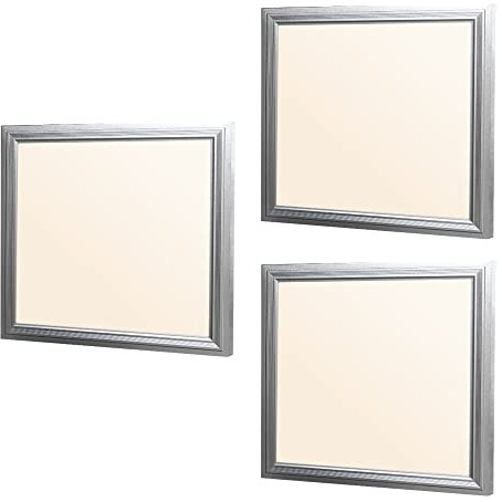 ECD Germany 3x LED Panel Dimmbar Deckenleuchte 30x30 cm 12W Warmweiß 3000K 1200 Lumen, Trafo + Aufhängeset, Ultraslim, Quadrat, Lampe Deckenlampe Deckenstrahler Deckenpanel Wandleuchte Pendelleuchte