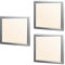 ECD Germany 3x LED Panel Dimmbar Deckenleuchte 30x30 cm 12W Warmweiß 3000K 1200 Lumen, Trafo + Aufhängeset, Ultraslim, Quadrat, Lampe Deckenlampe Deckenstrahler Deckenpanel Wandleuchte Pendelleuchte