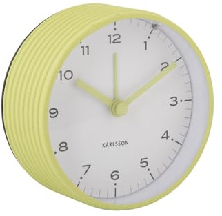 Karlsson Wecker Circus Rings - Grün - Ø9cm | Rund - skandinavisch - Eisen - Wecker für Schlafzimmer