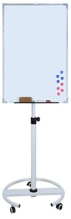 qorkhogr Mobiles Whiteboard, tragbares, magnetisches Whiteboard mit Rädern, höhenverstellbar, stehend, trocken abwischbar, Whiteboard für Büro, Klassenzimmer, Unterricht, 90 x 60 cm