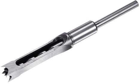 sourcing map Square Hole Drill Bit 16mm(5/8) High Speed Steel Hollow Mortiser Auger for Woodworking Carpentry Mortise Tenon Machine