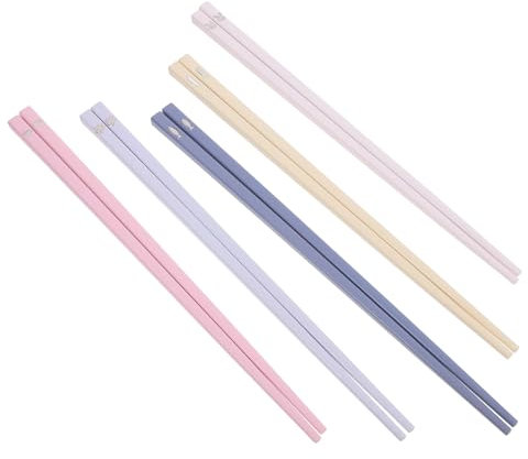 Cabilock Juego De 5 Pares De Palillos Chinos Kawaii Utensilios Chinos Sin Estilo Para La Cena Familiar