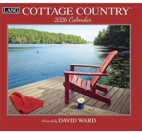 Lang Companies, Cottage Country 2026 Wandkalender von David Ward, 34 x 30 cm, 12-Monatskalender mit gehefteter Bindung