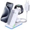 3 in 1 Stazione Ricarica per iPhone 16/15/14/13/12/XS/X/8 serie, MANKIW Caricabatterie Wireless per i-Watch 10/9/8/Ultra/7/6/SE/5/4/3/2, per Air Pods 3/4/Pro 2