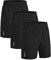kuzwufs Kurze Sport Shorts Herren Mit Zip Herren Kurze Gym Shorts Trainingsshorts Running Sporthose Herren Laufhose Jogginghose Mit Taschen Laufshorts Schwarz Herren Kurz-Schwarz*3-M