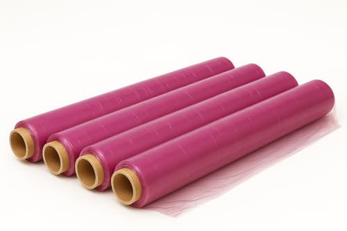 Lot de 4 films alimentaires professionnels transparents 45cm x 300 m