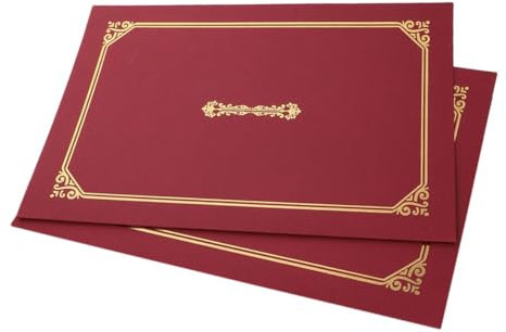 jojofuny 2stücke Zertifikatshüllen in Großer Menge Papierdokumentenmappen Für Abschlussauszeichnungen Und Dokumente Ordner Für Dokumente Hülle Für Abiturzeugnisse