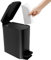 VAVPUP Black Bathroom Bin 6L with Soft-Close Lid & Steel Pedal, Small Pedal Bin with Removable Inner Bucket for Compact Spaces(black 29.8x30cm)