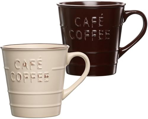 Ritzenhoff & Breker Kaffeebecher-Set Usato, 2-teilig, sortiert, Weiß