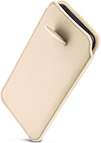 ONEFLOW Liberty Case für Google Pixel 9 Pro Handy Einsteckhülle mit Rückzugfunktion, PU Leder Handytasche, Schutzhülle mit Lasche, Sleeve Etui Hülle zum Einstecken, Creme