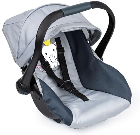 Bayer Design 67996AA Puppenautositz EasyGo, Puppensitz, Puppenzubehör, mit Gurt, Dach, verstellbarem Griff, ab 3+ Jahren