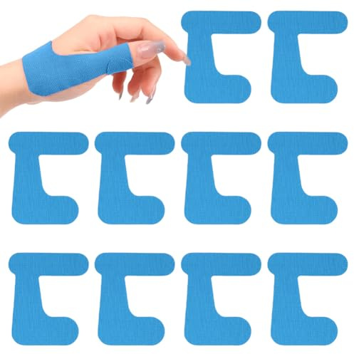 10pcs Vorgeschnittenes Daumenstützband, PreCut Kinesiotapes für Rechts Hand Kinesiotapes Vorgeschnitten für Daumen Elastische Daumenschutzbänder Verbessert Gelenkstabilität & beugt Verstauchungen