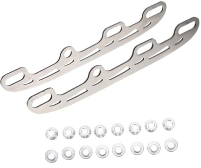 Anneome Rollschuhkufen Ersatz Auswechselbare Kufen aus Edelstahl Geeignet für Eiskunstlauf und Hockey Kompakt Inklusive Seitlicher Steckstopfen