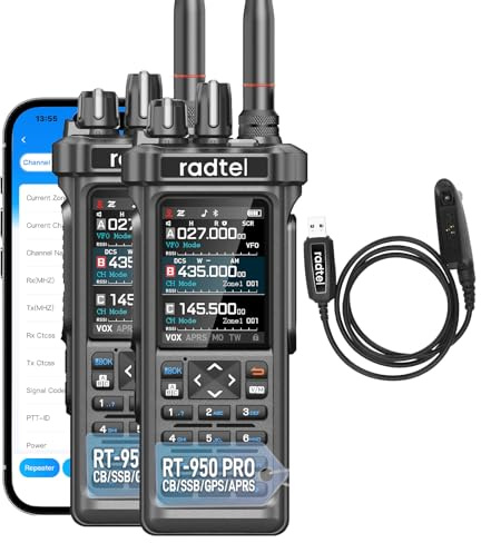 Radio amateur Radtel RT-950 PRO, GPS/APRS, talkie-walkie 10 W, émetteur-récepteur portatif longue portée, réception AM/FM/CB/SW/MW/LW, programmation via application Bluetooth, NOAA, analyseur de spect