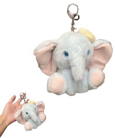 HAUZMLL Porte-clés éléphant en peluche douce pour sac de voiture, décoration de fête sur le thème des animaux