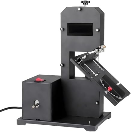 HMLSYZX Tavolo Sega a Scorrimento del Desktop Piccolo, Sega a Nastro Verticale per Legno per Uso Domestico, Altezza 70mm, 1750 RPM, Tavolo Inclinabile, Ideale per Hobbisti E Artigiani