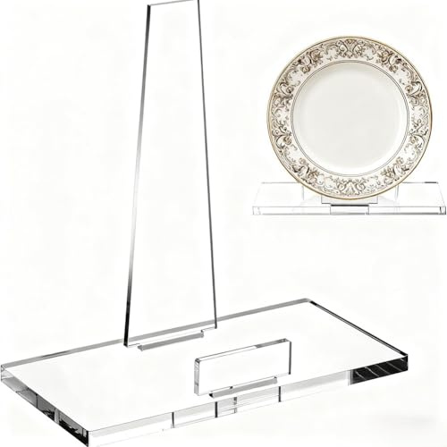 CashMuch Transparente Acryl-Staffelei, Ständer, 20,3 x 20,3 cm, für Bilder, Bücher und Displays, stabiles Stativ-Design mit schützenden Füßen
