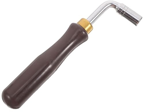 Hackbrettschlüssel 402 401 zum Stimmen von Dulcimer Zubehör | Edelstahl und Kunststoff, Kompakt, Tragbar, Ergonomisch Geformt, Braune Ausführung, für Präzise Stimmung