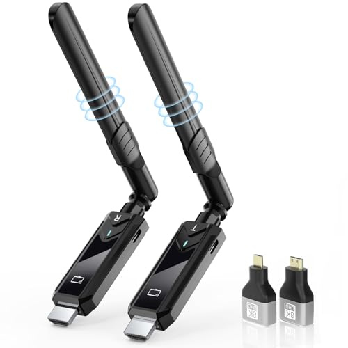 2026 Upgraded Transmisor HDMI Inalámbrico y Receptores, 1313 FEET/400M Transmisión Inalámbrica HDMI, Extensor inalámbrico 5G/1080P transmisión Laptop, cámara a TV, proyector, Monitor