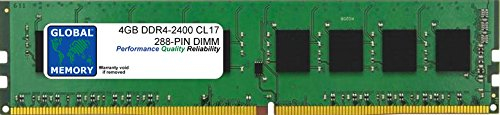 GLOBAL MEMORY 4GB DDR4 2400MHz PC4-19200 288-PIN DIMM Memoria RAM para Ordenadores DE SOBREMESA/Placas Base