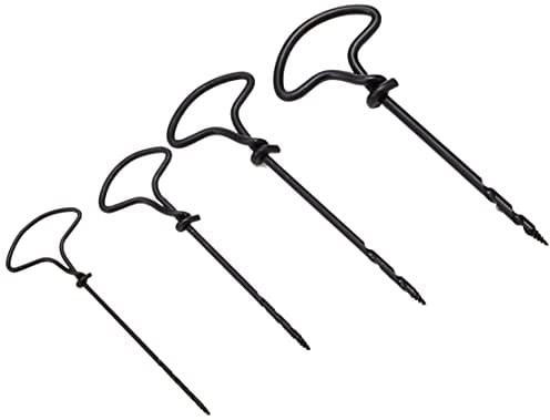 Tivoly 11100722345 Vrilles à bois, Noir, Set de 4 Pièces