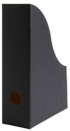 10 x PresentFill® Kleine Stehsammler Schwarz Zeitschriftensammler Stehordner für DIN A5 Format aus 100% Recycling Karton - Made in Germany für Schreibtisch, Archiv und Aufbewahrung