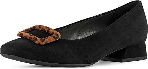 Peter Kaiser Zenda Womens Dress Shoes 36.5 EU Black Suede/Leopard
