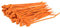 GTSE Kabelbinder, 10,2 cm, Orange, 100 Stück, 8,2 kg Stärke, UV-beständig, Nylon, kleine Kabelbinder, selbstschließend, 10,2 cm