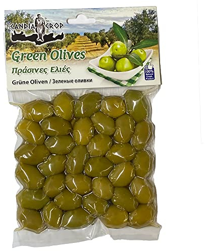Candia Crop Olive Verdi Greche Con Nocciolo, Pacco da 5 x 200 g (Totale: 1 kg)