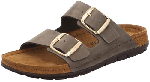 Rohde Damen, Frauen, Slipper,verbandschuhe,therapieschuhe,Klett-Hausschuhe,Olive,37 EU / 4 UK