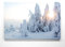 Atemberaubende Winterlandschaft auf Leinwand, Wintersonne - als 120x60cm großes XXL Leinwandbild. Wandbild als Hintergrund und Deko für Wohnzimmer & Schlafzimmer. Aufgespannt auf Holzrahmen