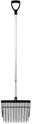 Red Gorilla Bedding Fork with D Handle Black Lightweight For Stable Bedding Mucking Out Metal Pitchfork for Hay and Garden Compost 157cm Long