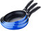 San Ignacio Blue Paradise | Sartenes Antiadherentes | Set de 3 Piezas | Fabricadas con Aluminio Prensado | Juego de Sartenes de 16, 20 y 24 cm de Diámetro | Aptas en Todo Tipo de Cocinas