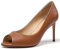 Elashe Damen Peeptoe Pumps | 8cm Stiletto High Heel | Bequeme Lack Stilettos Braun matt EU40